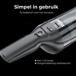 kruimeldief met oplaadstation - Handstofzuiger- 100W Krachtige Zuigkracht - HEPA 13 Filter - Zedar S500 — thumbnail 3