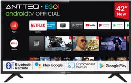 ANTTEQ AG42F3 – 42 Inch Smart TV (106 cm) – Full HD Android TV – Google Assistant – Bluetooth – Ingebouwde Chromecast — thumbnail 1