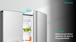 Hisense RS5P528STIE - Amerikaanse koelkast - RVS - No-Frost - 178 cm hoog - 528 liter - Energielabel E - Invriesvermogen 10 kg/24u - Geluidsniveau 40 dB(A) - IJs- en waterdispenser - LED Display - FastFreeze - Deuralarm - Interverter Compressor — thumbnail 9