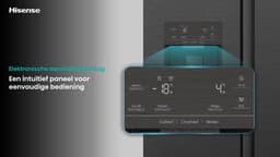 Hisense RS5P528STFE - Amerikaanse koelkast – Zwart - No-Frost - 178 cm hoog - 528 liter - Energielabel E - Invriesvermogen 10 kg/24u - Geluidsniveau 40 dB(A) - IJs- en waterdispenser - LED Display - FastFreeze - Deuralarm - Interverter Compressor — thumbnail 18