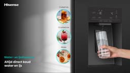 Hisense RS5P528STFE - Amerikaanse koelkast – Zwart - No-Frost - 178 cm hoog - 528 liter - Energielabel E - Invriesvermogen 10 kg/24u - Geluidsniveau 40 dB(A) - IJs- en waterdispenser - LED Display - FastFreeze - Deuralarm - Interverter Compressor — thumbnail 21