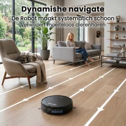 Robotstofzuiger met Dweilfunctie en Laadstation - Airson Pro Clean - Dweilrobot met App & Afstandsbediening - Geschikt voor Huisdieren en Tapijt — thumbnail 6
