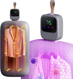Caryota Mini Condensdroger - Reisdroger Voor Studenten & Kamperen - Antibacterieel - Tot 2.5 kg - Compacte Wasdroogcombinatie 450W - Kamer Verwarming — thumbnail 1