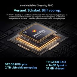 OSCAL TANK 1 Robuuste Smartphone 5G - 48GB RAM - 512GB ROM - 6,78 inch 2,4K FHD+ 120Hz - 20000mAh - 64MP + 50MP Camera, 20MP Nachtzicht - 170LM Dubbele LED-lamp - 100dB luidspreker - IP68/IP69K Outdoor Telefoon - Android 15 - NFC GPS - Zwart — thumbnail 13