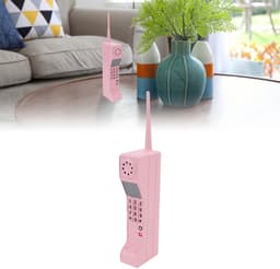 Store_8 - Vintage Retro Brick Mobiele Telefoon - Opblaasbare Telefoon Ornament - Lichtgewicht en Draagbaar - Roze - Decoratie voor Thuis - Retro Stijl — thumbnail 4
