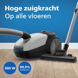 Philips 2000-Serie Stofzuiger met Zak - 900 W – Inclusief 4 Stofzakken en Extra Filter - Compact & Licht - 9 meter bereik - (FC8253/09) — thumbnail 3