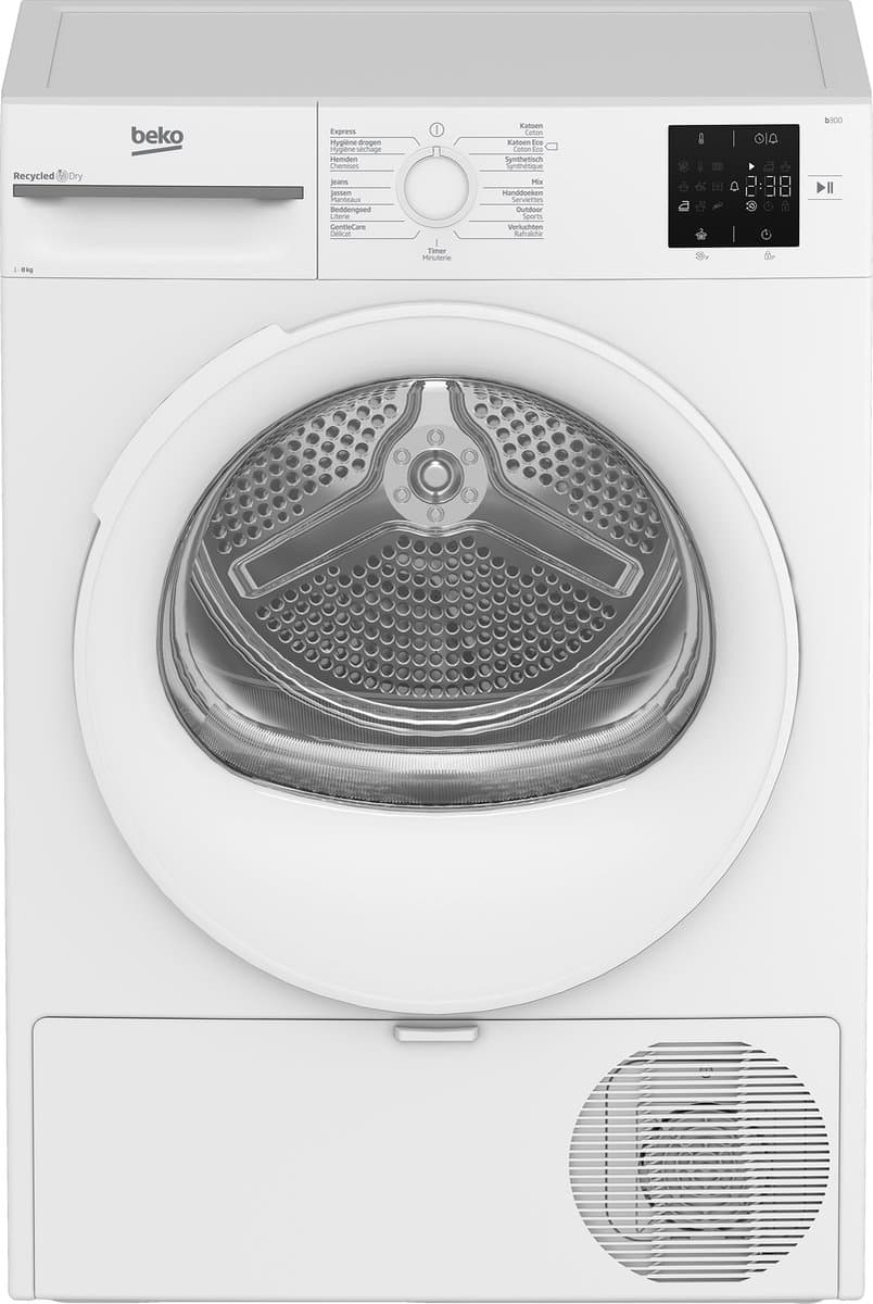 Beko BM3T38232CW 8KG Warmtepompdroger zuinig — afbeelding 1