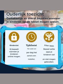 Quvo® Kindertablet Deplay - Kinder Tablet Deplay - Kindertablet Deplay Pro - Blauw - 23cm x 13cm x 1cm — thumbnail 4