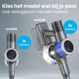 Auronic Steelstofzuiger Draadloos 350W - Draadloze Stofzuiger - HEPA Filter - Zelfstaand - Extra Accu - Op Accu - Zonder Zak - Kruimeldief - Vacuum Cleaner - Grijs/Blauw — thumbnail 10