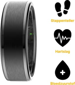 Kuno Smart Ring - Slimme ring - Smart Wearable - Health Ring - Slaap Tracker - Hartslagmeter - Stappenteller - Fitness en Activiteiten Tracker - Calorieen Bijhouden - Geen Abbonement - Waterdicht - voor Mannen en Vrouwen - Zwart - Maat #11 — thumbnail 13
