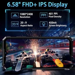 FOSSiBOT F106 Pro - Robuuste Smartphone - 15 GB RAM - 256 GB ROM - 6,58 inch - 12000 mAh - Robuuste Telefoon - Android 14 - GPS - Zwart — thumbnail 9