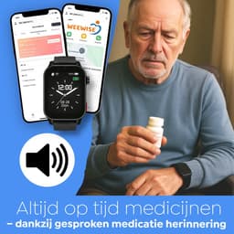 Weewise WS81 - GPS-horloge voor senioren - Valdetectie - SOS knop - GPS Tracker - GPS Horloge Ouderen - Alarm Horloge - SOS Horloge - Valdetectie - Alzheimer - Dementie - Alarmknop - Videobellen - Inclusief Simkaart & App — thumbnail 9