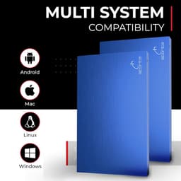 2,5 inch draagbare externe harde schijf 120 GB - Ultradunne HDD back-upopslag met USB 3.0 - Snelle gegevensoverdracht voor PC, Mac, Windows, gaming, laptop en desktop - Blauw — thumbnail 3