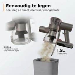 Zedar S600+ Steelstofzuiger draadloos met 4 verschillende opzetstukken - Draadloze stofzuiger - zonder zak op accu- Vacuum cleaner — thumbnail 4