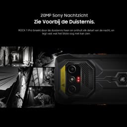 Blackview ROCK 1 Pro - Robuuste Smartphone met 2D Scanner - 4G - 32GB RAM - 256GB ROM - 6.56 inch - 15000mAh Robuuste Telefoon - Android 16 - Nachtzicht - NFC - GPS - Zwart — thumbnail 8
