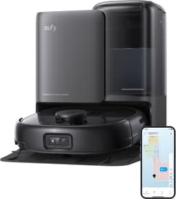 eufy Robotstofzuiger Omni E25, HydroJet dweilsysteem, 20.000 Pa zuigkracht, DuoSpiral borstels die ontklitten, CornerRover arm voor het schoonmaken van hoeken, alles-in-één station, voor gezinnen met huisdieren en kinderen. — thumbnail 1