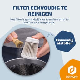 Denver Stofzuiger - Kruimeldief - Auto stofzuiger - Air Duster - 6 opzetstukken - Zuigen en blazen - Handstofzuiger - Stofreiniger - HVC45 — thumbnail 6