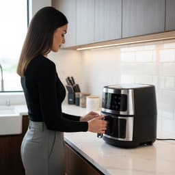 AG5300 Airfryer XXL Premium Zilver – 5.5L Hete Luchtfriteuse – Digitaal Display – 8 Programma’s – Anti-aanbak – Vaatwasserbestendig – Extreem Stil – Gezond Koken Zonder Olie – Inclusief Receptenboek — thumbnail 15