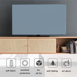 Tv-afdekking - Schermbeschermer - Stofvrij Houden - Halfgesloten Achterkant - Tot 75 Inch - Ballonmaan — thumbnail 3