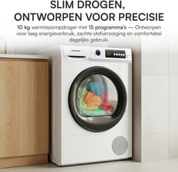 Heinner HHPD-V10T2KA++ Warmtepompdroger 10 kg – 15 Droogprogramma’s – Digitaal Display – Anti-kreukfunctie – Omkeerbare Deur – Kinderslot – Wit – 5 Jaar Garantie — thumbnail 8
