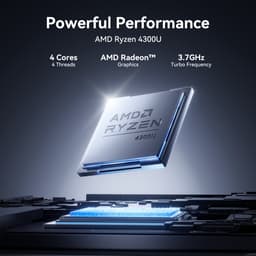 Acemagic AX18 18.5 inch Laptop Computer - Ryzen 4300U Processor(tot 3,7 GHz) - 7000 mAh Battery - 16GB DDR4 RAM 512GB SSD - WiFi 5 - Type C - Grijs — thumbnail 2