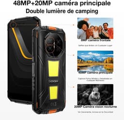 DOOGEE Fire 3 Max Robuuste Smartphone - Gemini AI- 32 GB RAM - 256 GB ROM - 8350 mAh - 5,5 inch - Android 15 - IP68/IP69K Outdoor telefoon - Widevine L1 - OTG - NFC - Zwart — thumbnail 4