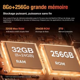 DOOGEE Fire 3 Max Robuuste Smartphone - Gemini AI- 32 GB RAM - 256 GB ROM - 8350 mAh - 5,5 inch - Android 15 - IP68/IP69K Outdoor telefoon - Widevine L1 - OTG - NFC - Zwart — thumbnail 2