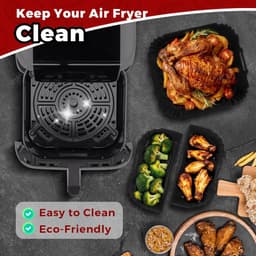 Silicone Airfryer Vorm Accessoires, Airfryer Pan Gescht voor Philips Airfryer 2000 6.2L NA230, Air Fryer Liners voor Cosori 5.5L 6 L 6.2L, Siliconen Bakvorm voor Heteluchtfriteuse voor Ninja — thumbnail 6