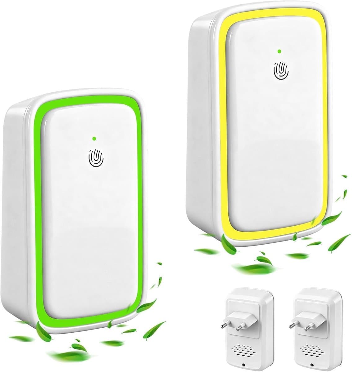 2-Pack Luchtreiniger Ionizer – Plug-in Negatieve Ionen Luchtreiniger voor Kantoor, Kamer, Badkamer en Huisdieren — afbeelding 1