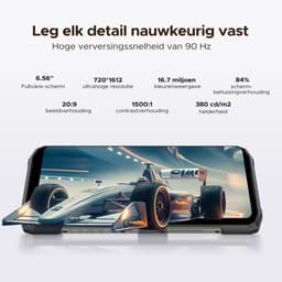 DOOGEE Blade 10 Power 4G - Robuuste Smartphone - Robuuste Telefoon - 24 GB RAM + 256 GB ROM/2TB TF - 10300 mAh/18 W - Android 16 - NFC - GPS - Face ID - IP68 - Zwart — thumbnail 2