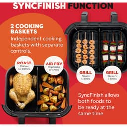 Instant Pot Vortex Versazone 8-in-1 Airfryer 8.5L - 1700W - Airfryen, bakken, roosteren, grillen, opwarmen, dehydrateren met slimme Sync Cook & Sync Finish — thumbnail 2