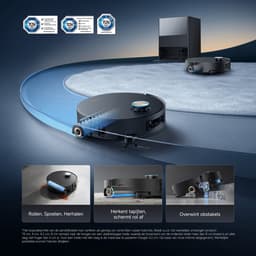 Dreame Aqua 10 Ultra Roller Complete Black – Robotstofzuiger met dweilfunctie – 30.000Pa Zuigkracht – AquaRoll™ & ThermoHub™ 100°C zelfreiniging – Tapijtveilig & slim Omnesight™ 2.0 navigatie – Voor harde vloeren & drempels — thumbnail 12