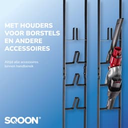 SQOON® Stofzuigerstandaard - Universeel -Geschikt voor o.a. Dyson V7, V8, V10, V11, V12, V15, V16 - Ook geschikt voor andere merken zoals AEG, Rowenta X-FORCE, Bosch, - Inclusief accessoires houders — thumbnail 2