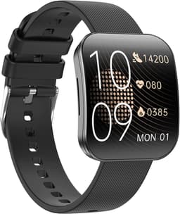 Smartwatch voor Dames en Heren 2025 -1.85inch AMOLED - RVS, Siliconen Bandje - Hartslagmeter - Stappenteller - Slaapmonitor - Multisport - Compatibel met Android en iOS - Waterproof - Zwart en Roze — thumbnail 4