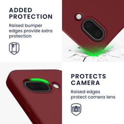kwmobile telefoonhoesje geschikt voor Google Pixel 9a - Hoesje met siliconen coating - Smartphone case in wijnrood — thumbnail 3