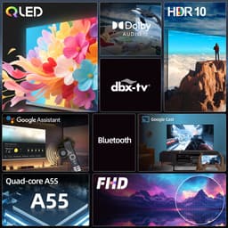 CHiQ L32QST - Smart TV 32 Inch - QLED - Full HD - Google TV - Randloos Metal Design - Dolby Audio - Nieuw — thumbnail 3