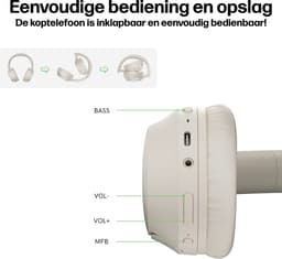 Over Ear Koptelefoon Draadloos - Draadloze Headset met Microfoon - Bluetooth 5.3 - 60 Uur Batterij - Inklapbaar - ENC Kristalheldere Gesprekken - Bluetooth Headset - Zwart — thumbnail 10
