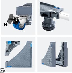 VanDijck Wasmachine Verhoger - 4 Wielen en 4 Poten - 42-75 cm - 400 kg — thumbnail 9