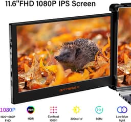 GTMEDIA - Portable Monitor Triple - Portable Monitor Laptop - Portable Monitoren - 11.6'' - 1920*1080 IPS FHD - Plug & Play — thumbnail 7