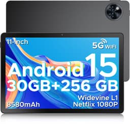 DOOGEE TAB U11 Pro - Tablet - Tablette - 30GB RAM + 256GB ROM(2TB/TF) - 8580 mAh - 11 Inch 1080P 90 Hz - Dubbele luidspreker - T7200 Octa Core - 13MP Camera - 5G WIFI - Face ID - 7.9 mm Metallic Body - Zwart — thumbnail 1