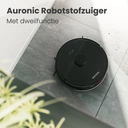 Auronic Robotstofzuiger - Met Dweilfunctie - WiFi en App - Laadstation - Huisdieren - Dweilrobot - Laser Navigatie - Zwart — thumbnail 2