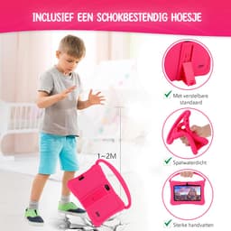 ZINLY® Kindertablet - Tablet - 7 inch - Android 10.0 - Langdurig gebruik - Kids Proof - Kinder tablet voor kinderen vanaf 3 jaar Incl beschermhoes & Ouderlijk Toezicht App - Roze — thumbnail 3