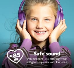Fresh 'n Rebel Clam Junior - Koptelefoon kind - Kinder koptelefoon met Noise Cancelling - Draadloos (Bluetooth) & Bedraad – Inclusief Aux kabel (1m) - Dizzy Donut — thumbnail 3