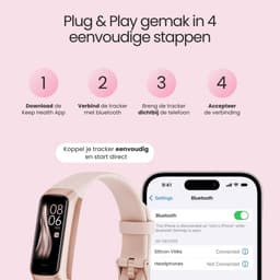 Siltcon® Vitéa Activity Tracker – Stappenteller Horloge - Hartslagmeter – Bloeddrukmeter - Slaapmonitor - Saturatiemeter – Sporthorloge – Smartwatch Dames, Heren & Kinderen - Geschikt voor iOS/Android - RVS - Elke pols - Incl. 2 Bandjes — thumbnail 11