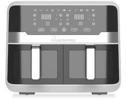 Digitale Dubbele Airfryer - 9 Liter - Tijd- en Temperatuurcontrole - Smartphone Bediening