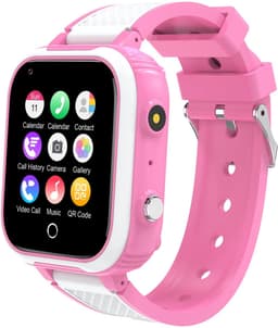 DrPhone KidsTimeX15 – 4G Kinder Smartwatch met GPS Tracker – Videobellen – WhatsApp – IP67 – SOS – 1.44” Touchscreen – Stappenteller – Nederlandse Mobiele App – 1GB+8GB – Roze — thumbnail 1
