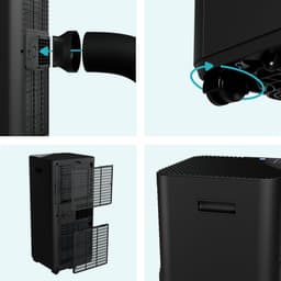 MOA Mobiele Airco - 9.000 BTU - 3-in-1 - Met Afstandbediening - Tot 30m² - Airconditioner met Ontvochtigingsfunctie - Raamafdichtingskit - Zwart — thumbnail 11