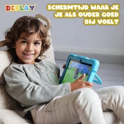 DEPLAY Kindertablet SMART 5 – Android 15 - 64GB Opslag - 4GB RAM – Kidsproof Tablet – Ouder controle – Vanaf 2+ Jaar – 8 Inch – Met Pen, Beschermhoes, Keycord & Blauwlicht Screenprotector – 5000 mAh Batterij – Blauw — thumbnail 3