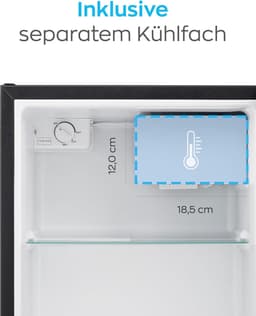 Heinrich's HKB4188SW mini koelkast met vriesvak - zwart - 45 liter — thumbnail 4