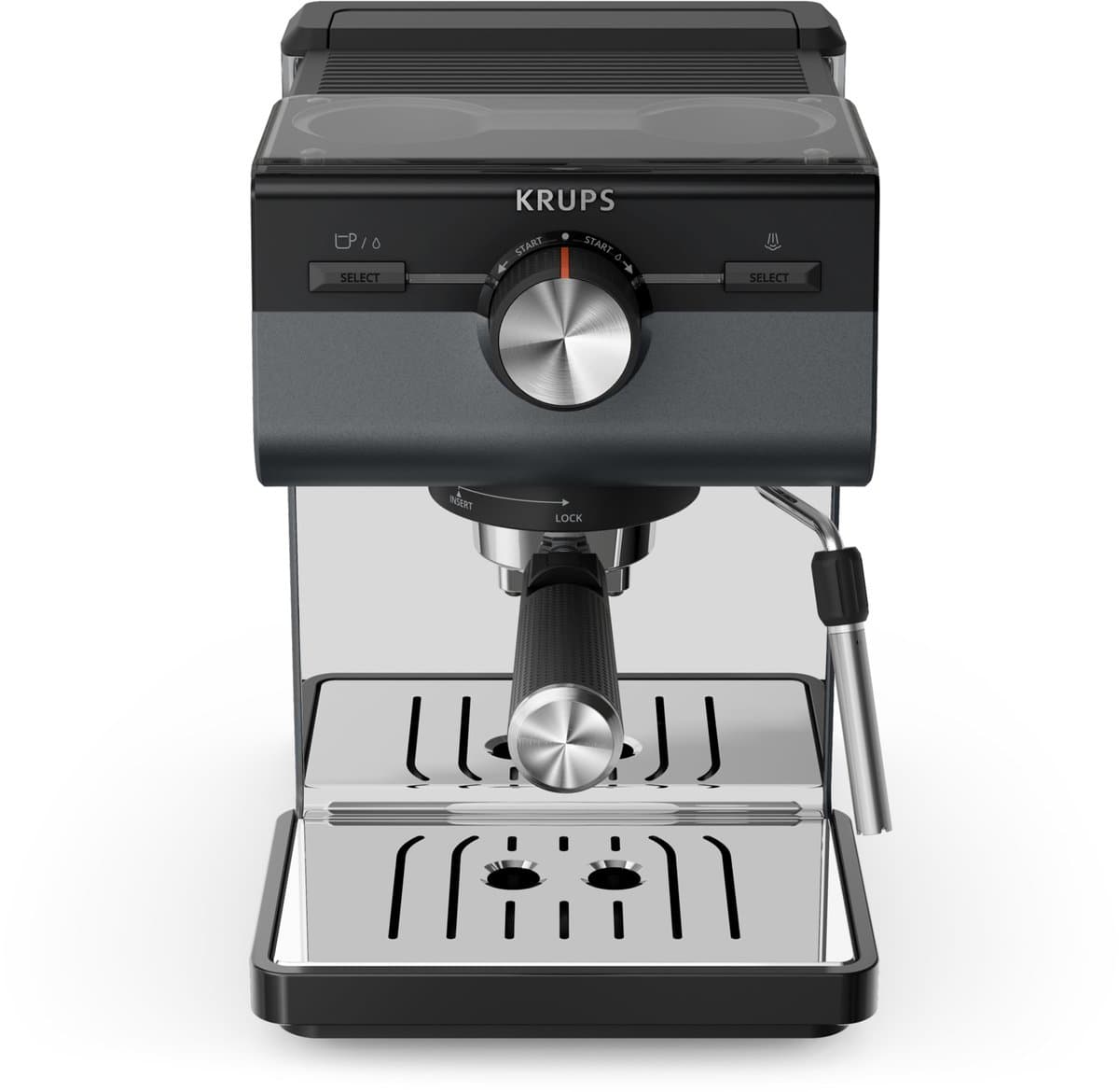 Krups Authentic+ C40 XP384G - Pistonmachine - Inclusief Melkopschuimer - Stijlvol Design - Compact - Geschikt voor Espresso en Latte — afbeelding 1